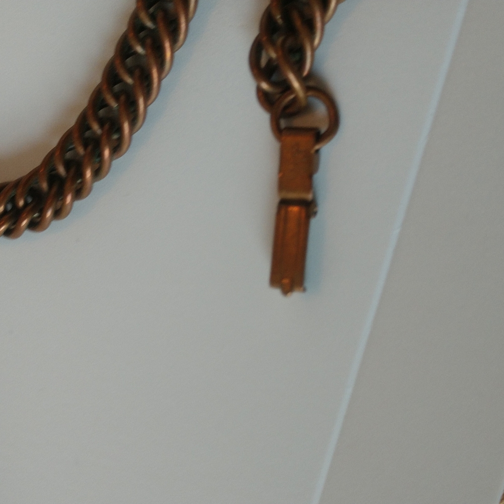 Vintage 8" solid copper chain bracelet - Picture 2 of 5